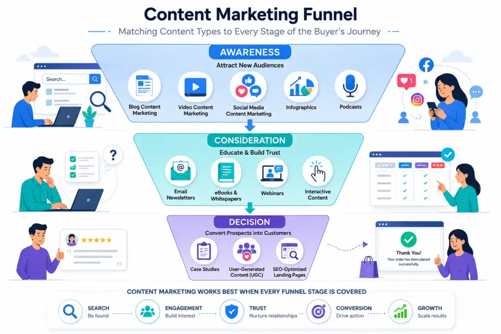 12 Types of Content Marketing You Need in 2026 3 Content Marketing Funnel